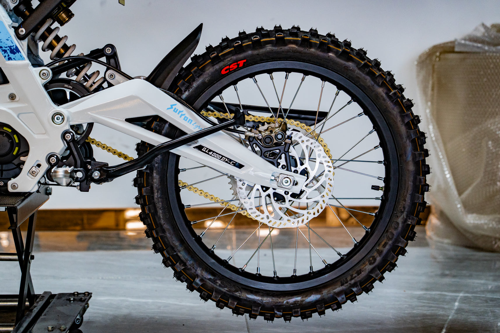 SURRON Light Bee X 2026 electric dirt bike in white, angled side view