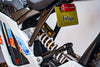 SURRON Light Bee X 2026 electric dirt bike in white, motor and frame detail